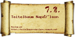 Teitelbaum Napóleon névjegykártya